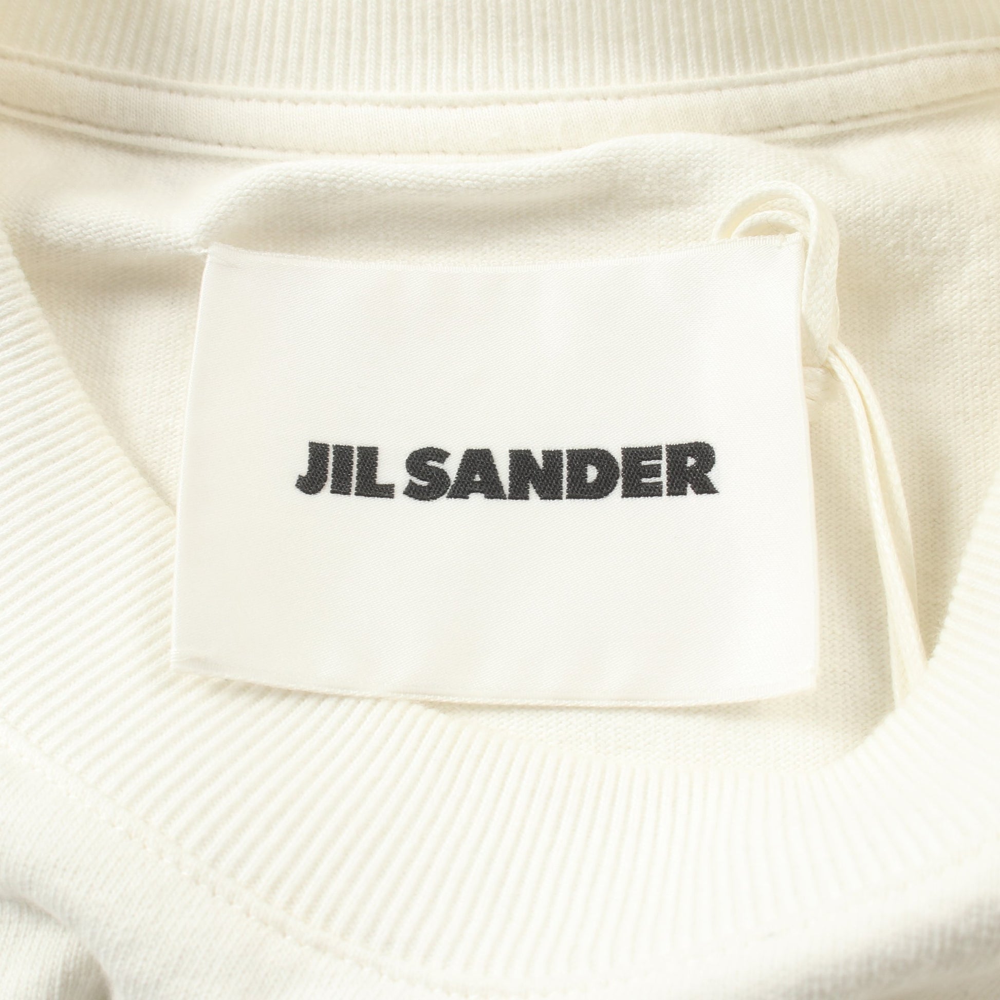 Tシャツ クルーネック ロゴプリント コットン ホワイト ジルサンダー トップス JIL SANDER