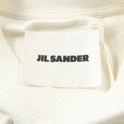 Tシャツ クルーネック ロゴプリント コットン ホワイト ジルサンダー トップス JIL SANDER