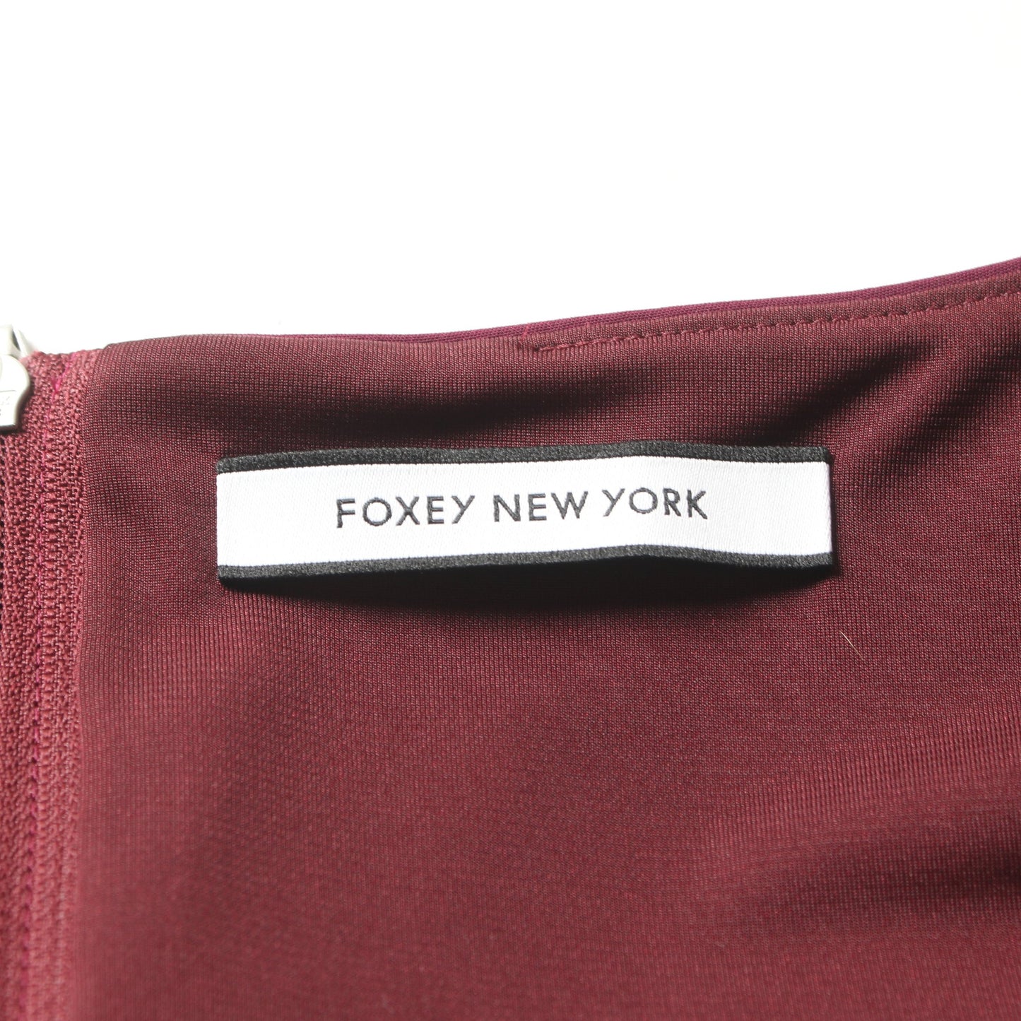 ベルフレア ワンピース Vネック ノースリーブ ボルドー フォクシーニューヨーク ワンピース FOXEY NEW YORK