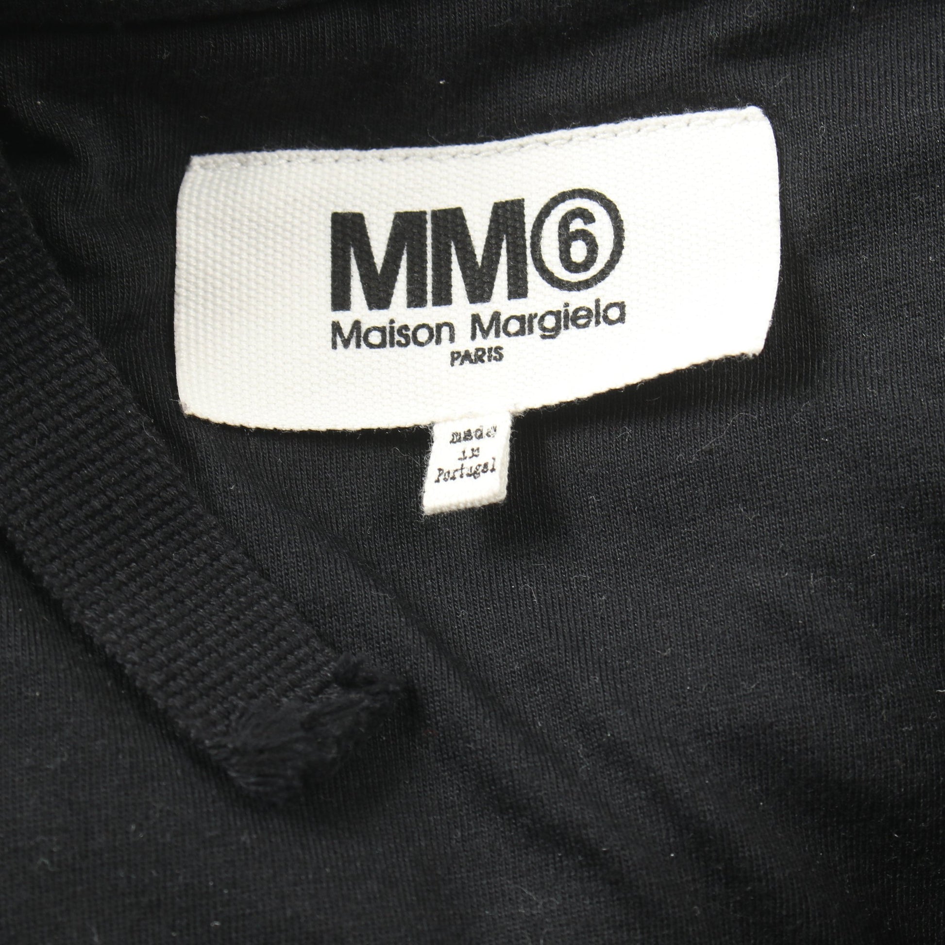 SWEATSHIRT BACKPACK スウェットシャツ プルオーバーパーカー コットン ブラック エムエムシックスメゾンマルジェラ トップス MM6 MAISON MARGIELA