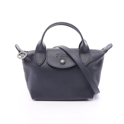 ル プリアージュ エクストラ トップハンドルバッグ XS ハンドバッグ レザー ネイビー 2WAY ロンシャン バッグ LONGCHAMP