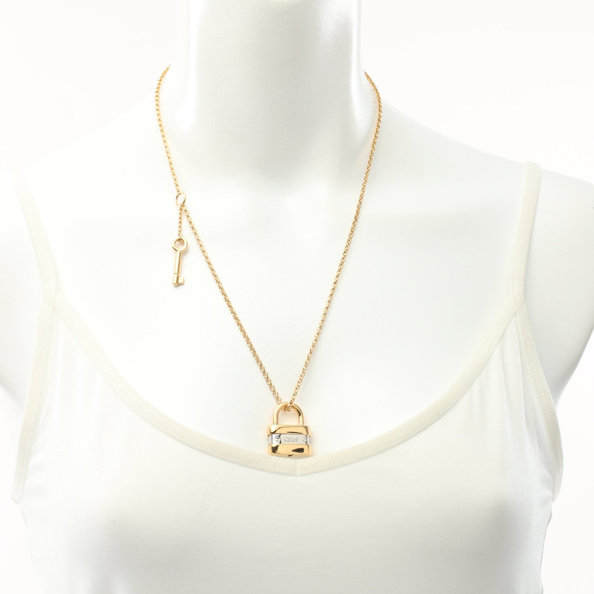 COLLEEN パドロック ネックレス GP ゴールド シルバー クロエ アクセサリー Chloe