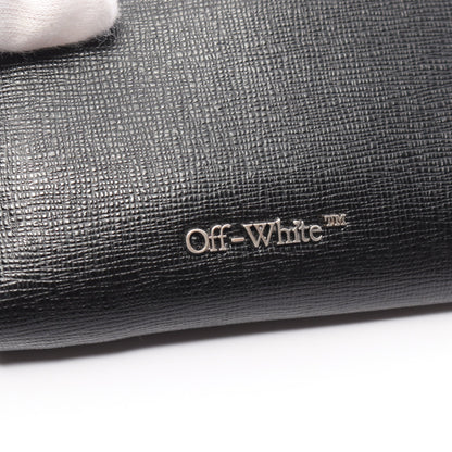 Diag Print Zip Wallet カードケース コインケース レザー ブラック ホワイト オフホワイト 財布・小物 OFF-WHITE