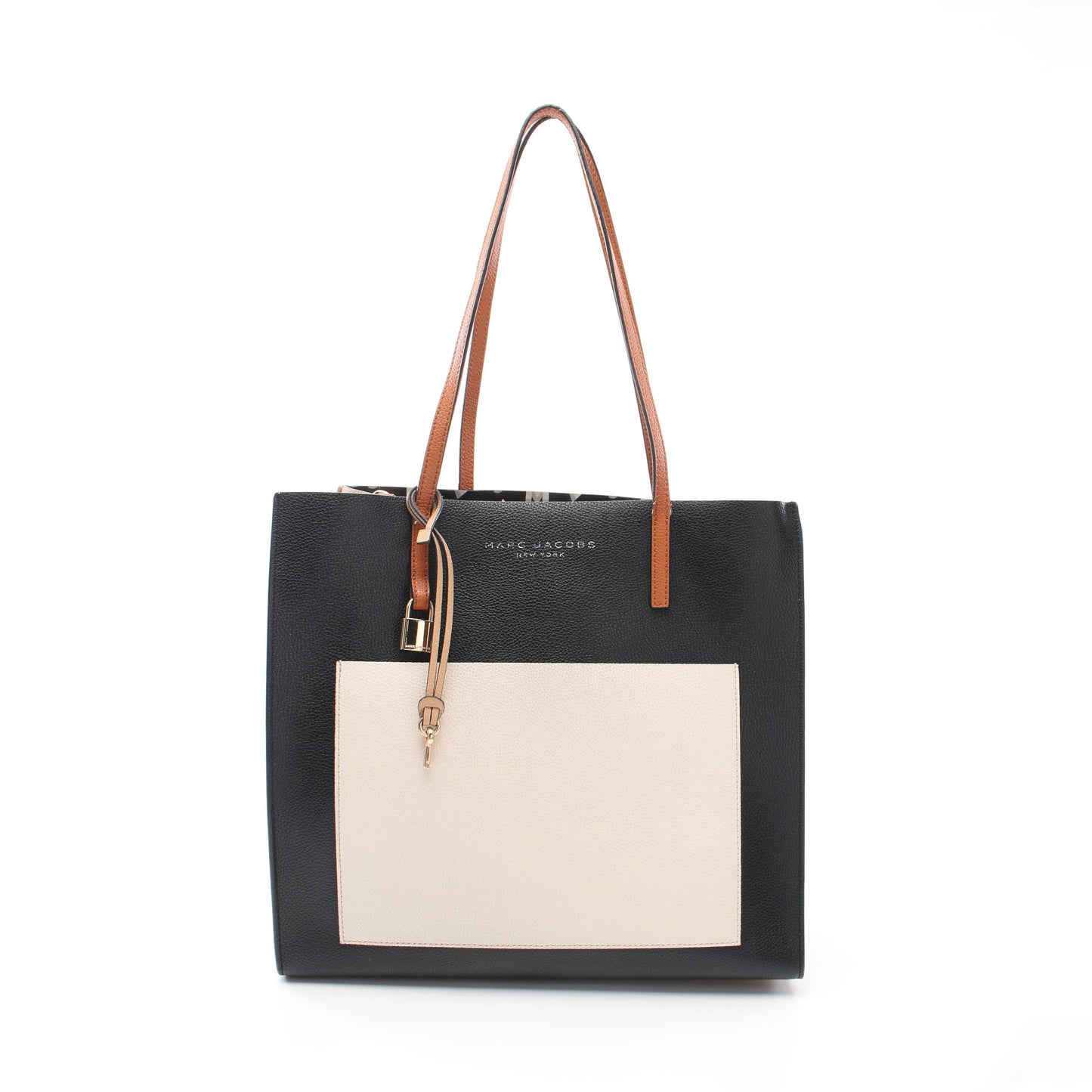 GRIND COLORBLOCK TOTE BAG グラインド ショルダーバッグ トートバッグ レザー ブラック オフホワイト マルチカラー マークジェイコブス バッグ MARC JACOBS