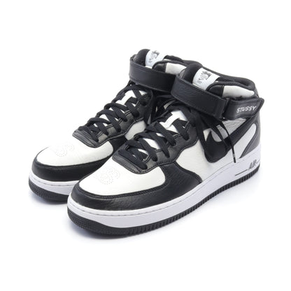 STUSSY × NIKE AIR FORCE 1 07 MID SP ハイカットスニーカー レザー ブラック ホワイト ステューシー シューズ STUSSY