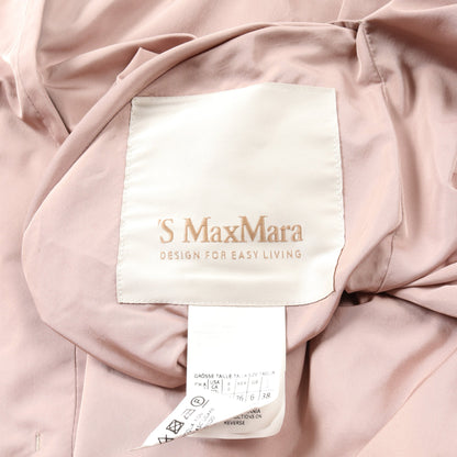 スプリングコート シルク ピンク ブラック ホワイト リバーシブル エスマックスマーラ アウター S Max Mara