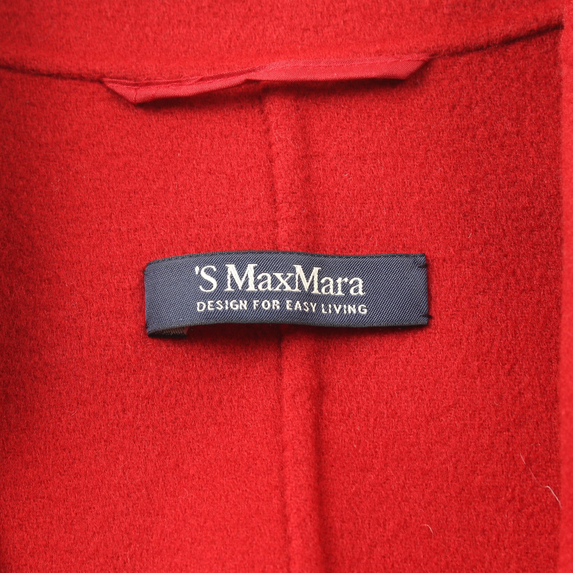 チェスターコート ウール レッド エスマックスマーラ アウター S Max Mara