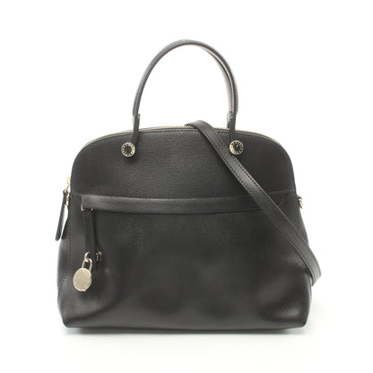 PIPER M パイパー ハンドバッグ レザー ブラック 2WAY フルラ バッグ FURLA