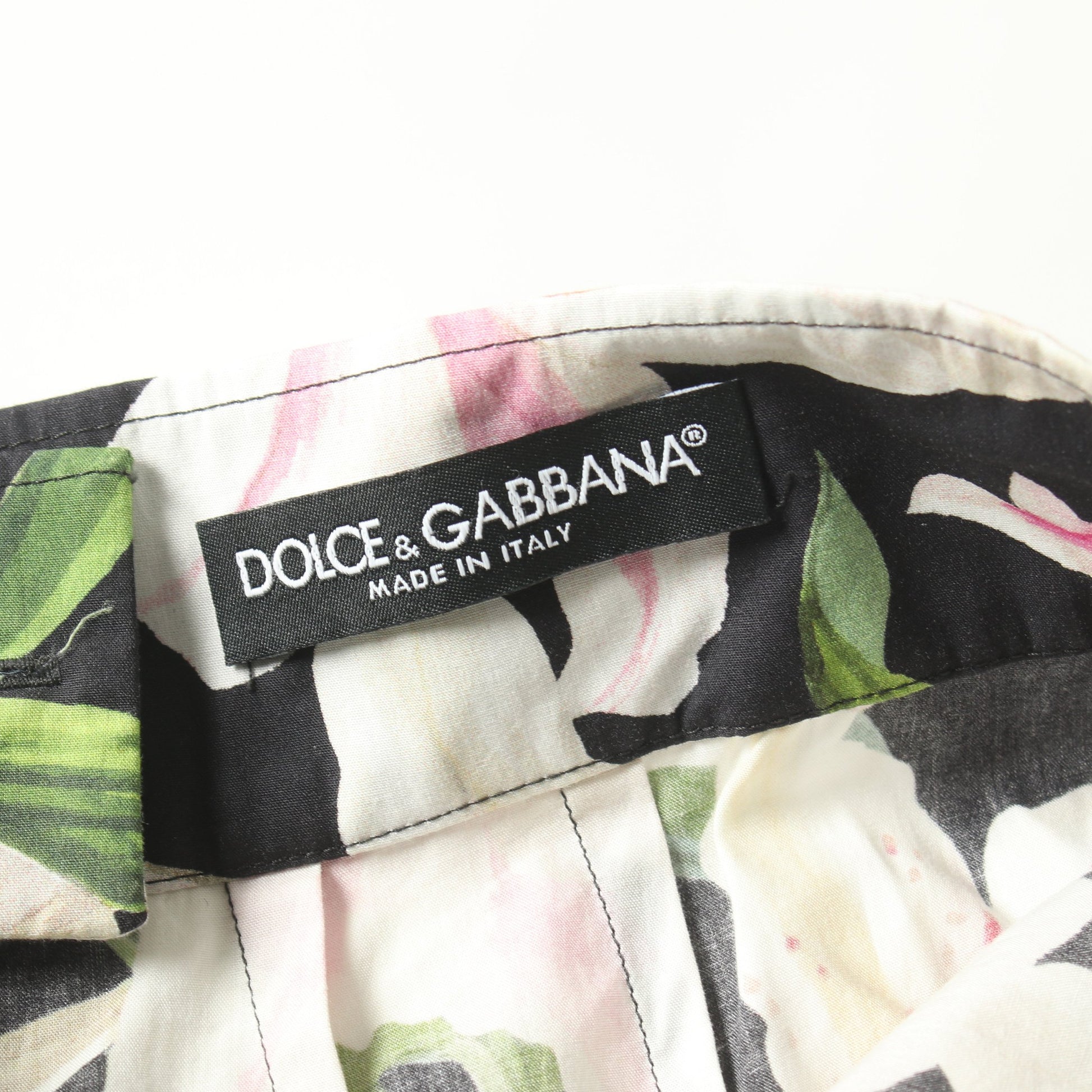 スカート 花柄 コットン ブラック マルチカラー ドルチェアンドガッバーナ ボトムス DOLCE&GABBANA