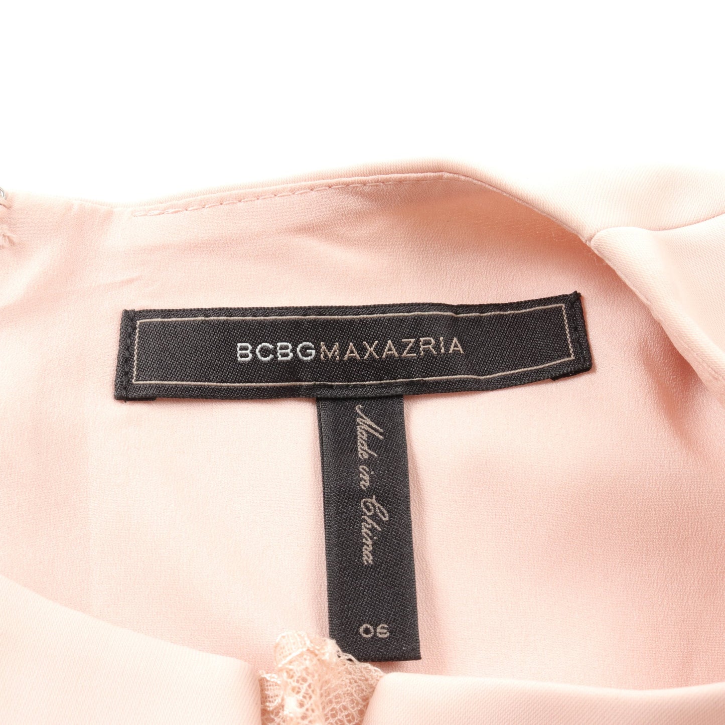 レースパネル マキシ ドレスワンピース ノースリーブ ピンクベージュ ビーシービージーマックスアズリア ワンピース BCBG MAXAZRIA