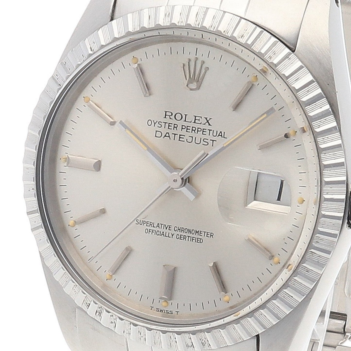 デイトジャスト メンズ 腕時計 自動巻き SS シルバー シルバー文字盤 76番 ロレックス 時計 ROLEX