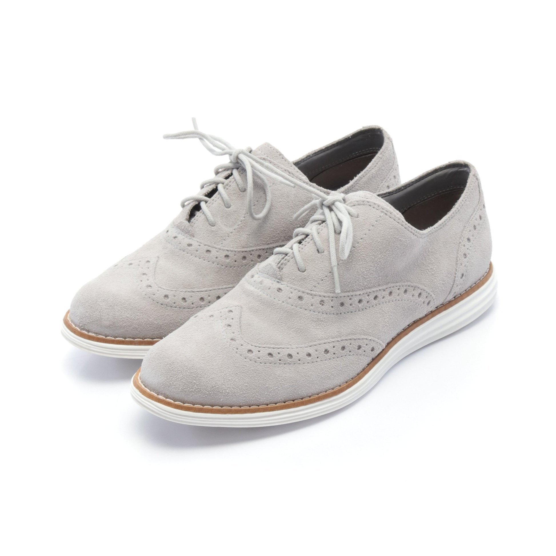 ドレスシューズ スエード ライトグレー コールハーン シューズ Cole Haan