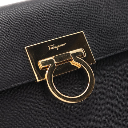 ガンチーニ ハンドバッグ レザー ブラック 2WAY サルヴァトーレフェラガモ バッグ Salvatore Ferragamo