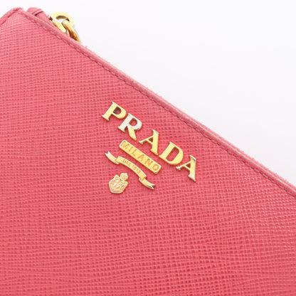 SAFFIANO METAL 二つ折り財布 サフィアーノレザー ピンク プラダ 財布・小物 PRADA