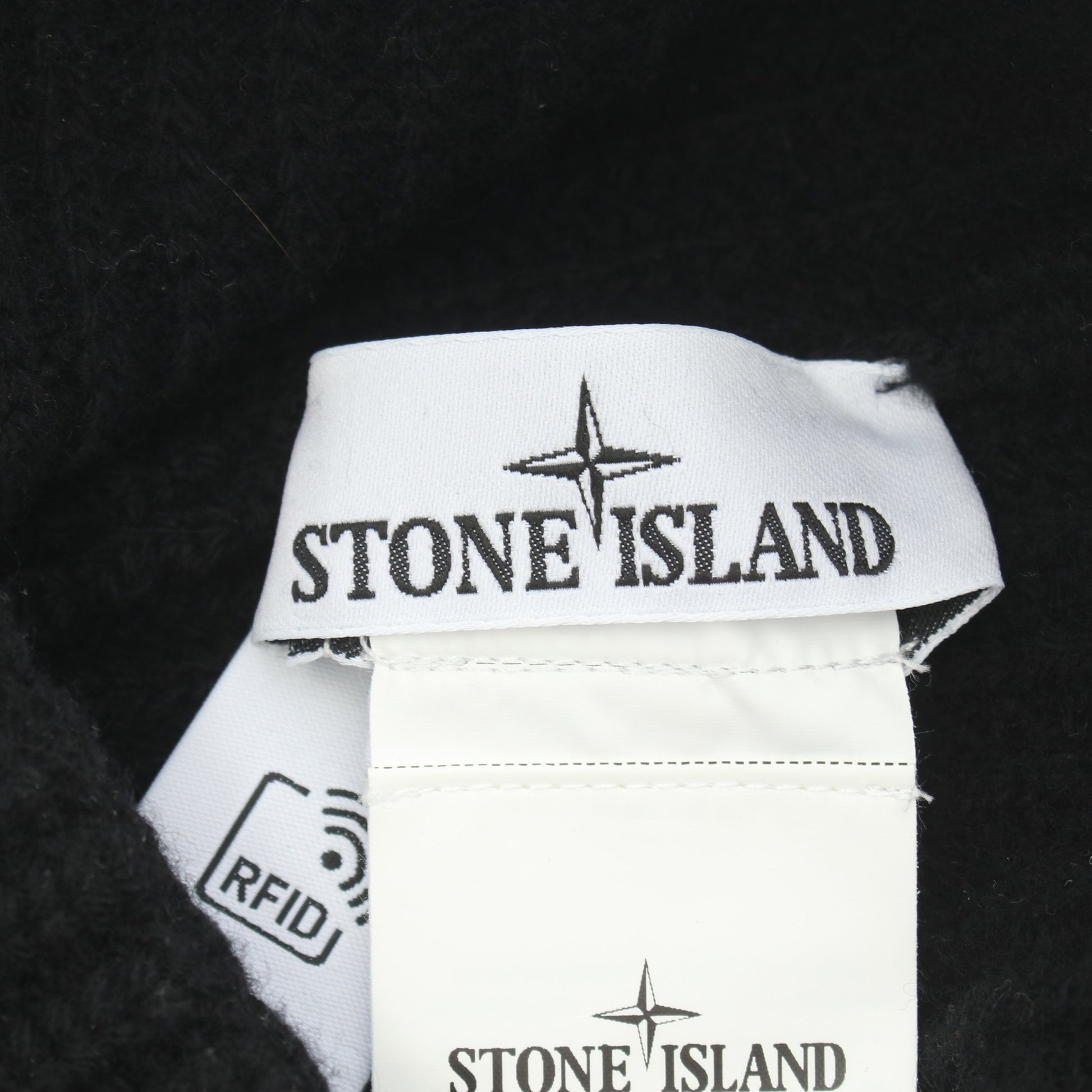 ニットキャップ ビーニー ウール ブラック ロゴ ストーンアイランド 財布・小物 Stone Island