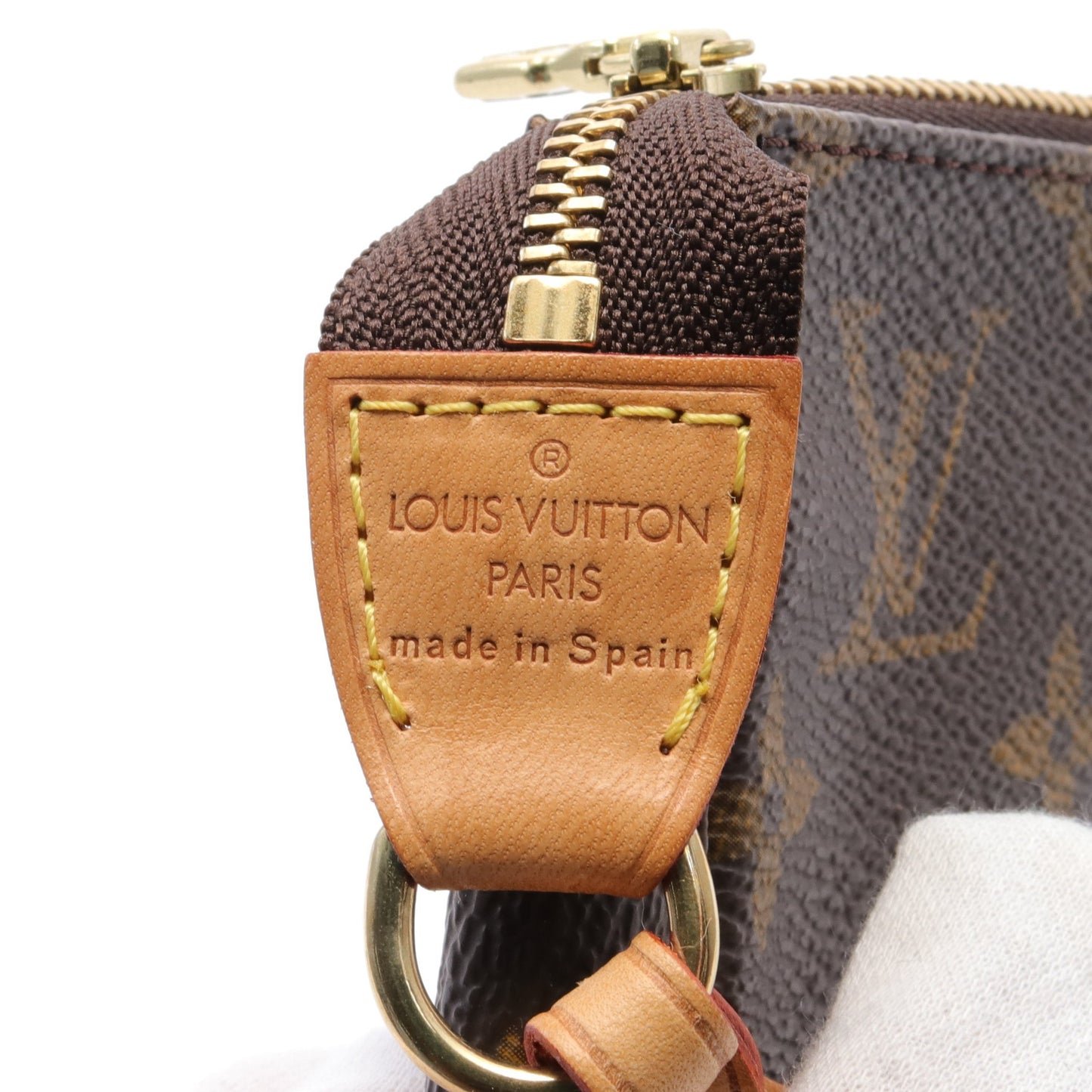 ポシェットアクセソワール モノグラム ハンドバッグ PVC レザー ブラウン ルイヴィトン バッグ LOUIS VUITTON