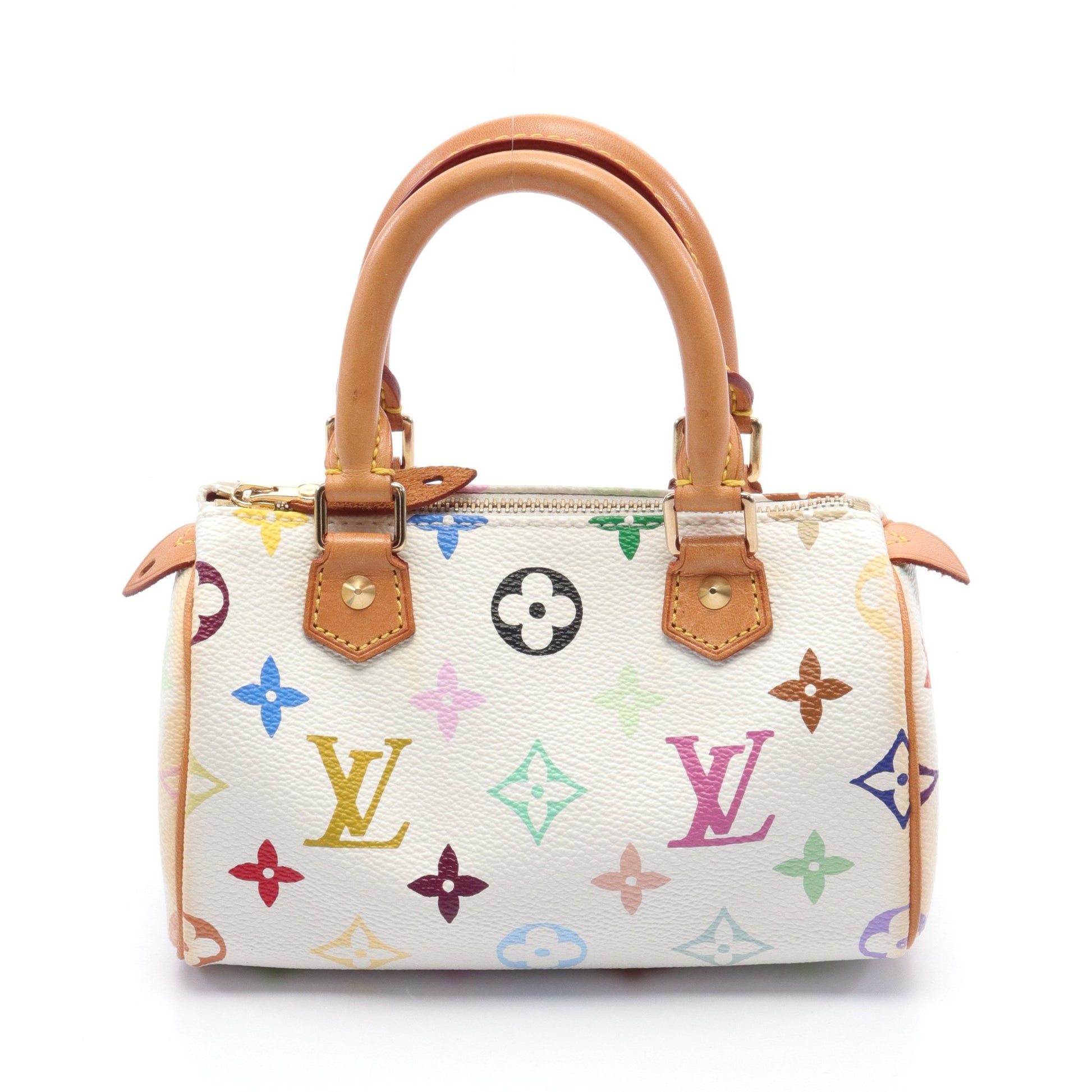 ミニスピーディ モノグラムマルチカラー ブロン ハンドバッグ PVC レザー ホワイト ルイヴィトン バッグ LOUIS VUITTON