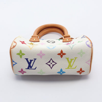 ミニスピーディ モノグラムマルチカラー ブロン ハンドバッグ PVC レザー ホワイト ルイヴィトン バッグ LOUIS VUITTON