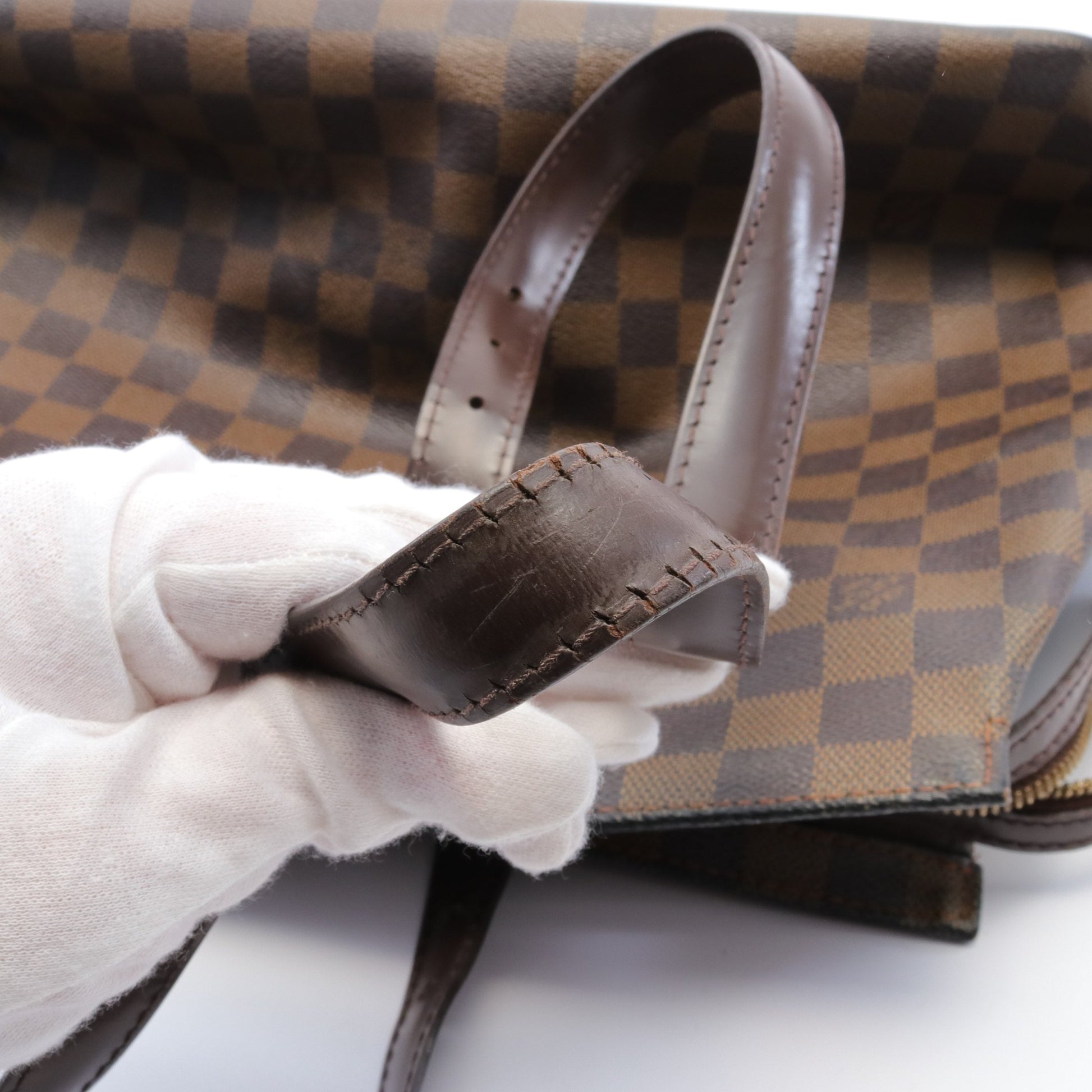 チェルシー ダミエエベヌ ショルダーバッグ トートバッグ PVC レザー ブラウン ルイヴィトン バッグ LOUIS VUITTON