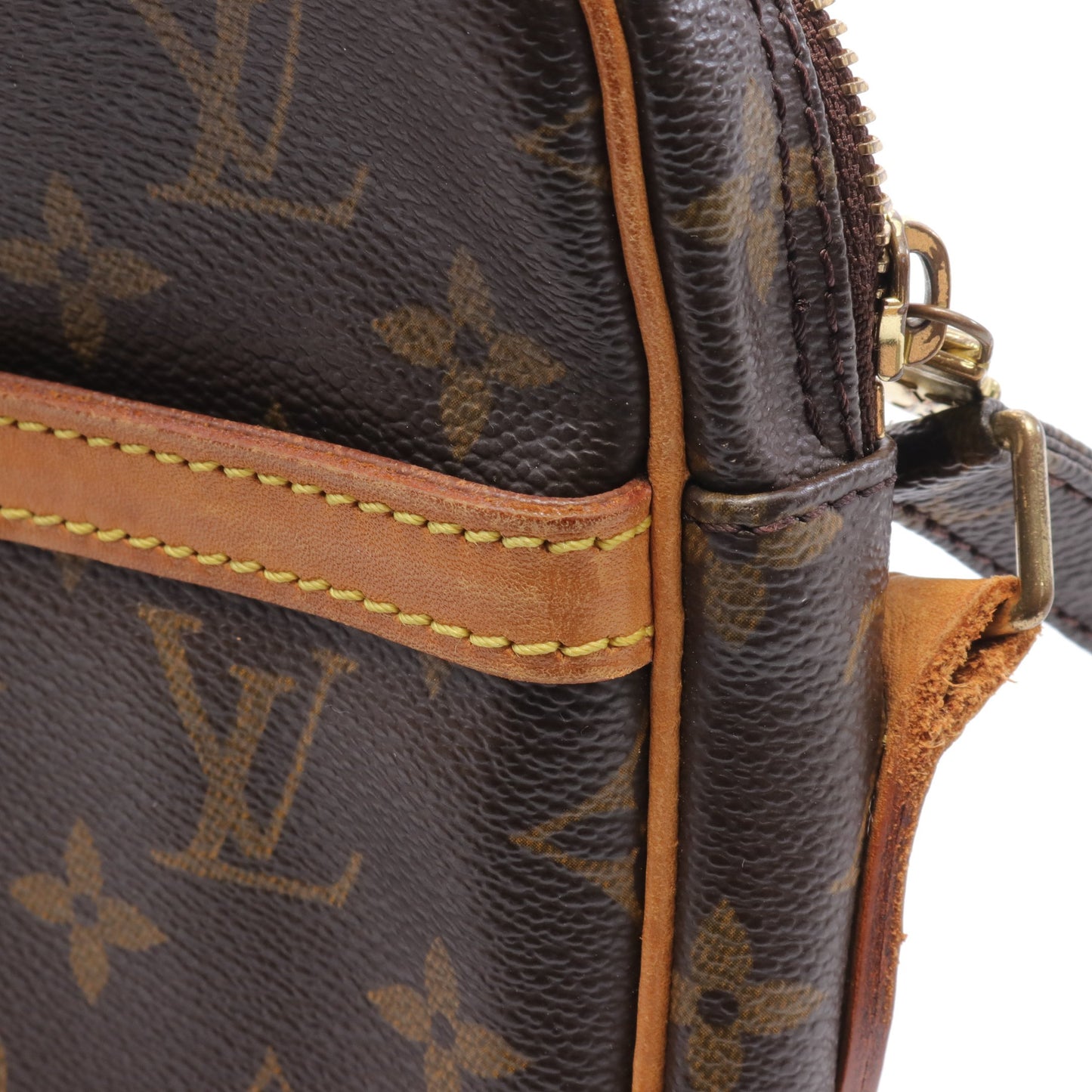 ダヌーブ モノグラム ショルダーバッグ PVC レザー ブラウン ルイヴィトン バッグ LOUIS VUITTON