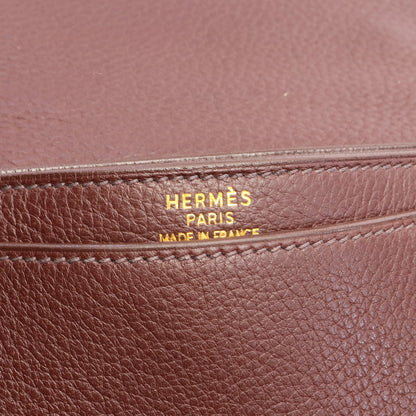 サックアデペッシュ38 ブリーフケース トリヨンクレマンス ボルドー シルバー金具 □B刻印 エルメス バッグ HERMES