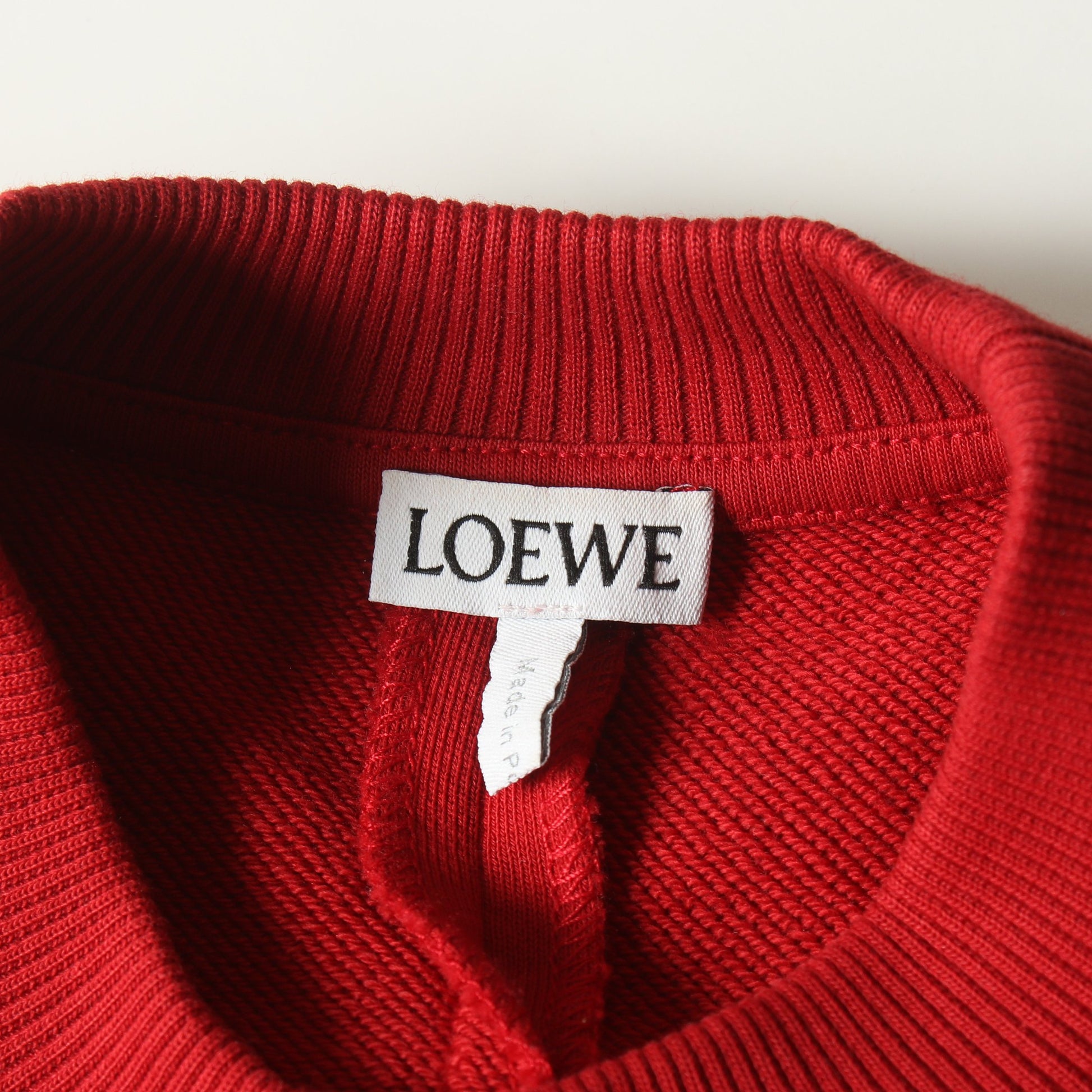 アナグラム 変形 スウェットシャツ コットン レッド ロエベ トップス LOEWE