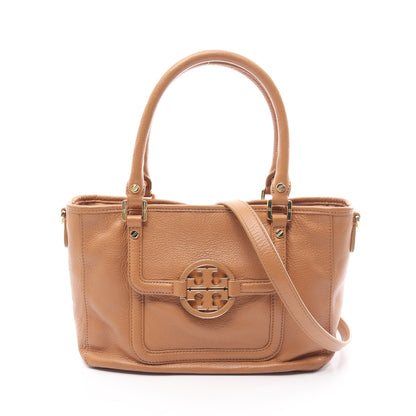 AMANDA MINI SATCHEL アマンダ ミニ サッチェル ハンドバッグ レザー ライトブラウン 2WAY トリーバーチ バッグ TORY BURCH