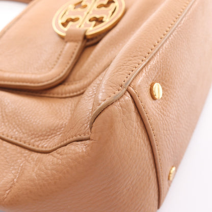 AMANDA MINI SATCHEL アマンダ ミニ サッチェル ハンドバッグ レザー ライトブラウン 2WAY トリーバーチ バッグ TORY BURCH