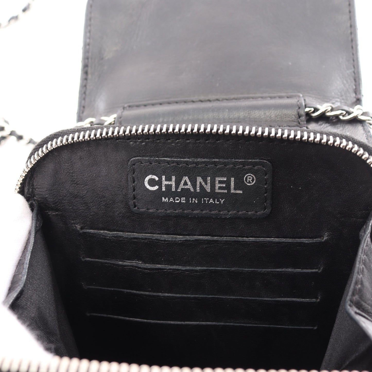 マトラッセ チェーンウォレット ラムスキン ブラック シルバー金具 シャネル バッグ CHANEL