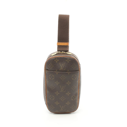 ポシェットガンジュ モノグラム ボディバッグ PVC レザー ブラウン ルイヴィトン バッグ LOUIS VUITTON