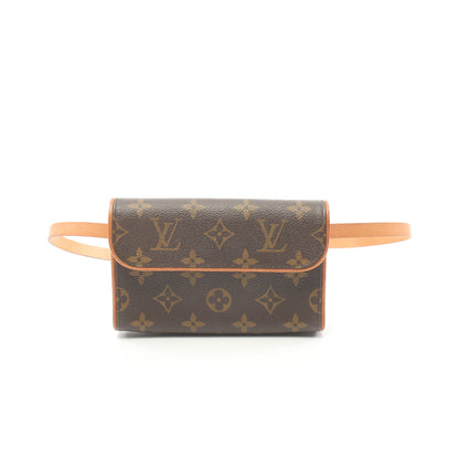 ポシェットフロランティーヌ モノグラム ボディバッグ ウエストバッグ PVC レザー ブラウン ルイヴィトン バッグ LOUIS VUITTON