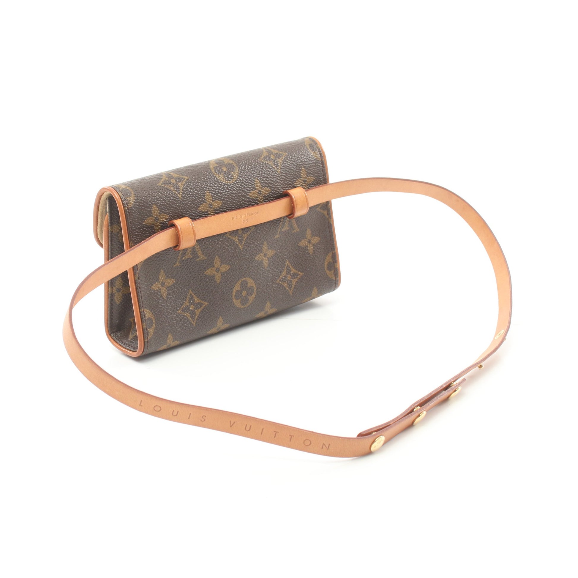 ポシェットフロランティーヌ モノグラム ボディバッグ ウエストバッグ PVC レザー ブラウン ルイヴィトン バッグ LOUIS VUITTON