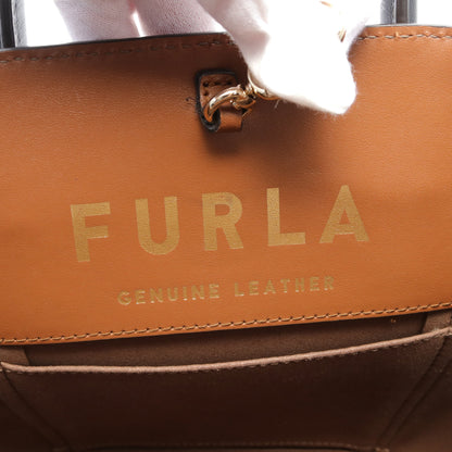 ミアステラ M ハンドバッグ レザー ライトブラウン グレーベージュ ダークブラウン 2WAY フルラ バッグ FURLA