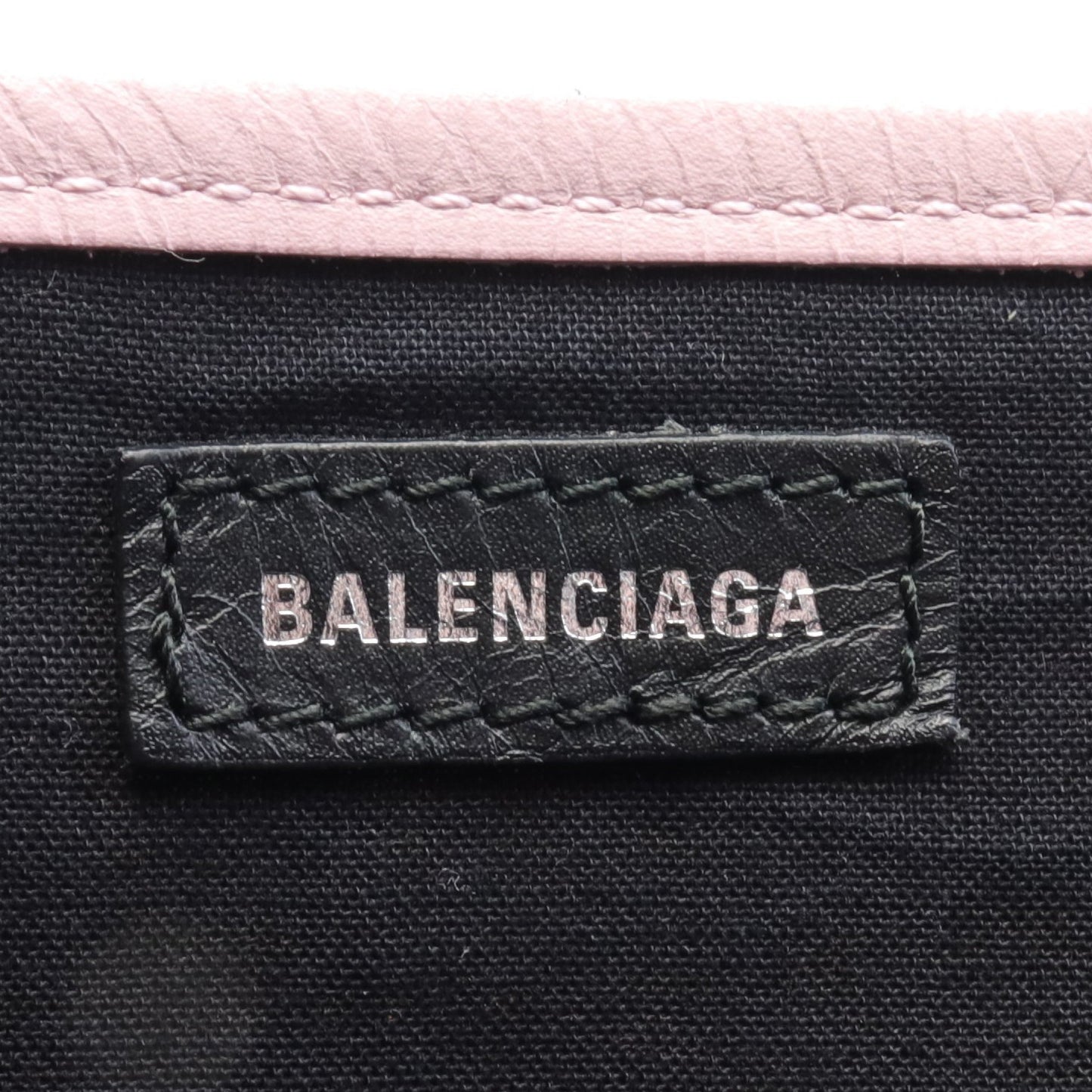 NAVY CABAS S ネイビーカバ ハンドバッグ トートバッグ キャンバス レザー オフホワイト ピンク バレンシアガ バッグ BALENCIAGA