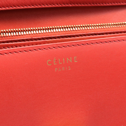 クラシックボックス ショルダーバッグ レザー レッド セリーヌ バッグ CELINE