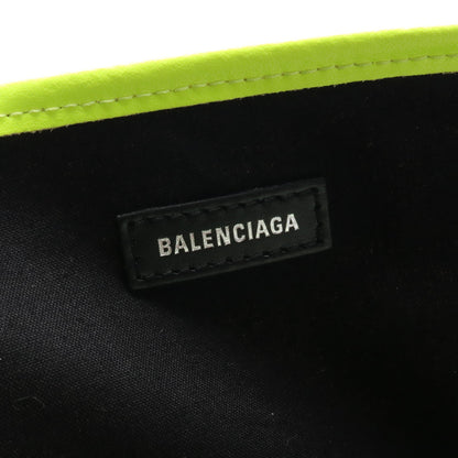 NAVY CABAS NEW M ネイビーカバ ハンドバッグ トートバッグ キャンバス レザー アイボリー イエロー ネオンカラー バレンシアガ バッグ BALENCIAGA