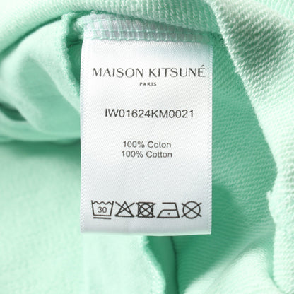 ワンピース 半袖 ロゴ刺_ コットン ライトグリーン メゾンキツネ ワンピース MAISON KITSUNE