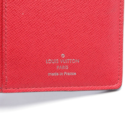 ポルトフォイユブラザ タイガ ブルーマリーヌ 二つ折り長財布 レザー ネイビー レッド ルイヴィトン 財布・小物 LOUIS VUITTON