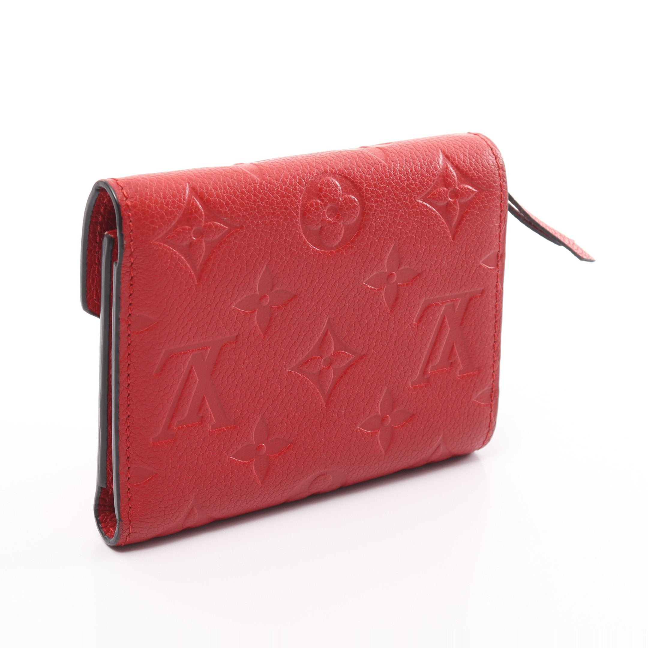 ルイヴィトン モノグラム アンプラント ヴィクトリーヌ 赤 三つ折り