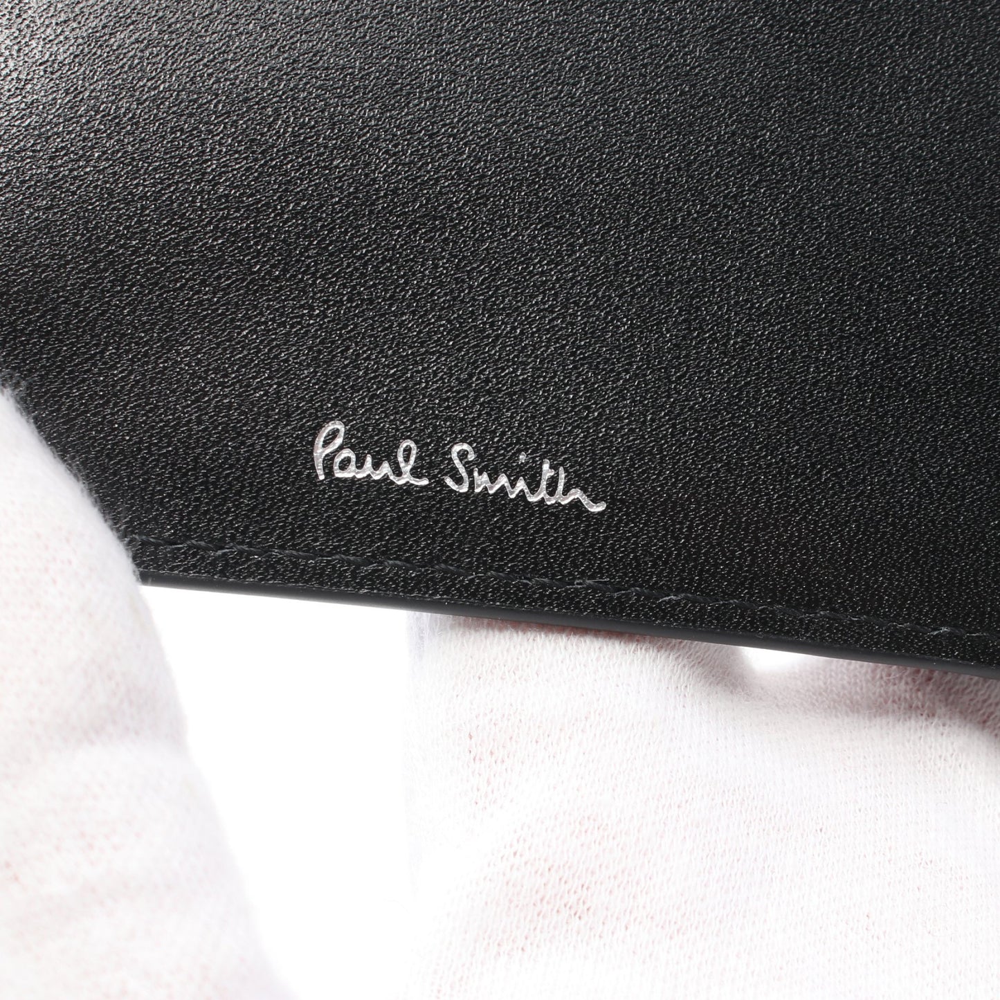 二つ折り財布 フェイクレザー ブラック ロゴ ポールスミス 財布・小物 Paul Smith