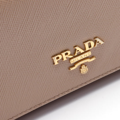 SAFFIANO METAL 二つ折り長財布 サフィアーノレザー ピンクベージュ プラダ 財布・小物 PRADA