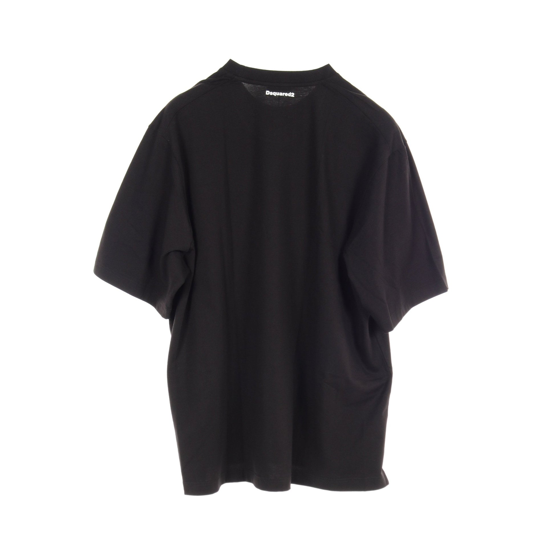 UNDERWEAR Tシャツ クルーネック コットン ブラック ディースクエアード トップス DSQUARED2