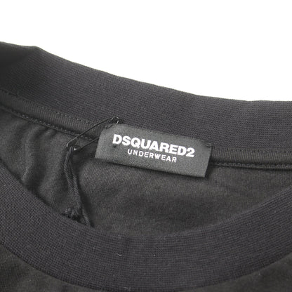 UNDERWEAR Tシャツ クルーネック コットン ブラック ディースクエアード トップス DSQUARED2