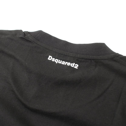 UNDERWEAR Tシャツ クルーネック コットン ブラック ディースクエアード トップス DSQUARED2