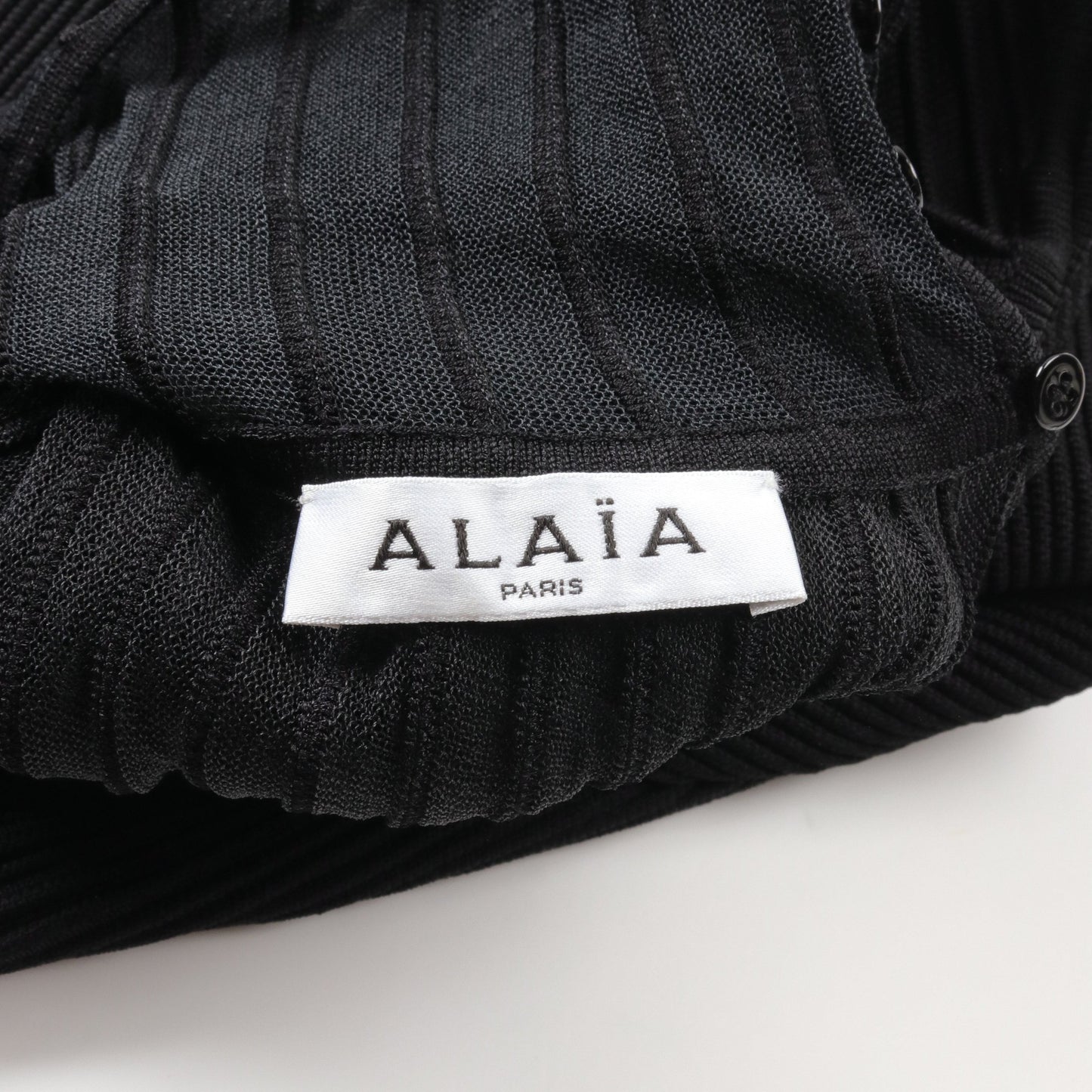 ツイスト ロング ドレスワンピース ハイネック ビスコース シルク ブラック アライア ワンピース ALAiA