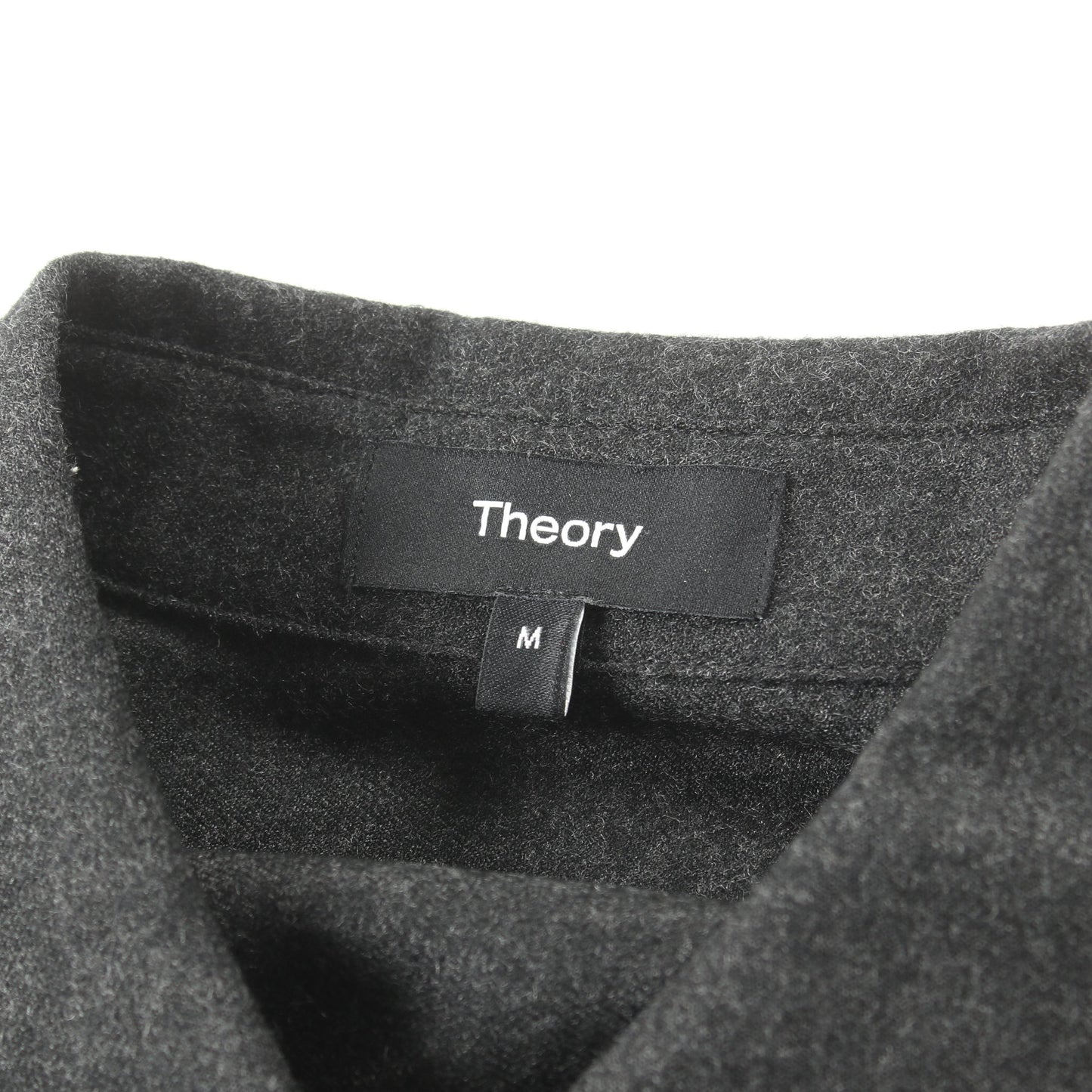 Sleek Flannel CLSC シャツ 長袖 ウール グレー 23AW セオリー トップス theory