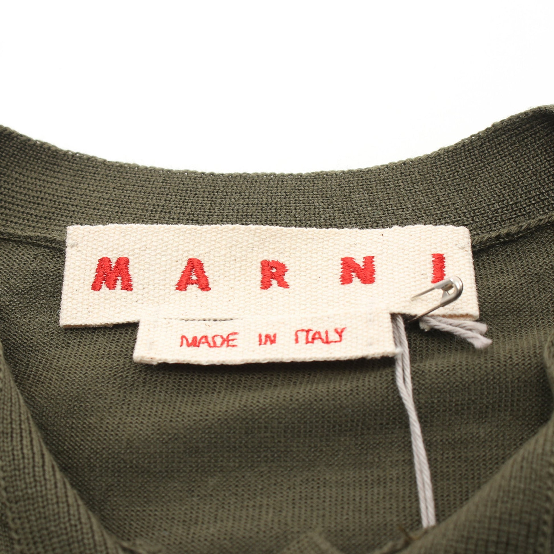 ニット ボウタイ ノースリーブ ウール カーキグリーン ボルドー マルニ トップス MARNI