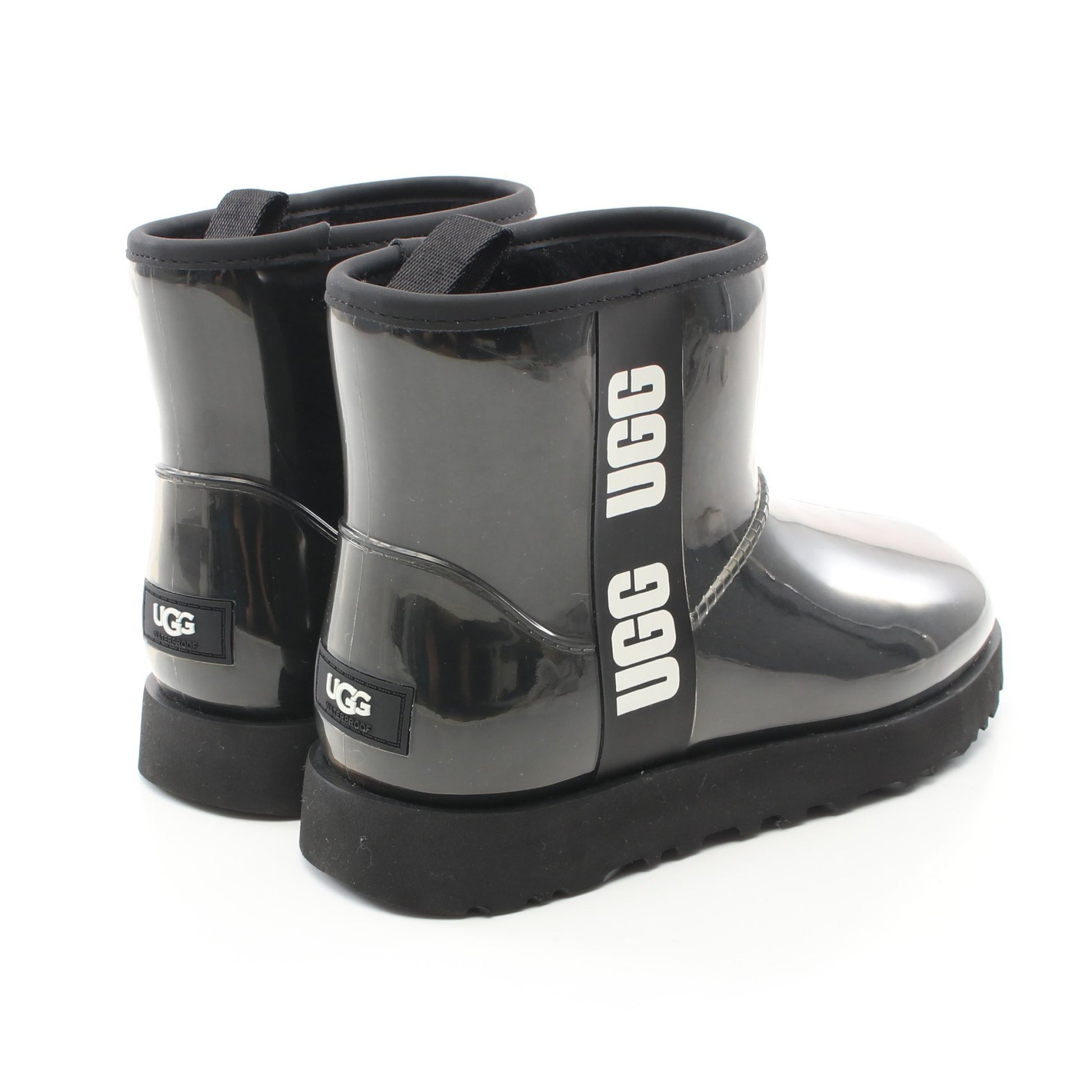 Classic Clear Mini II アンクルブーツ レインシューズ PVC ブラック アグオーストラリア シューズ UGG australia