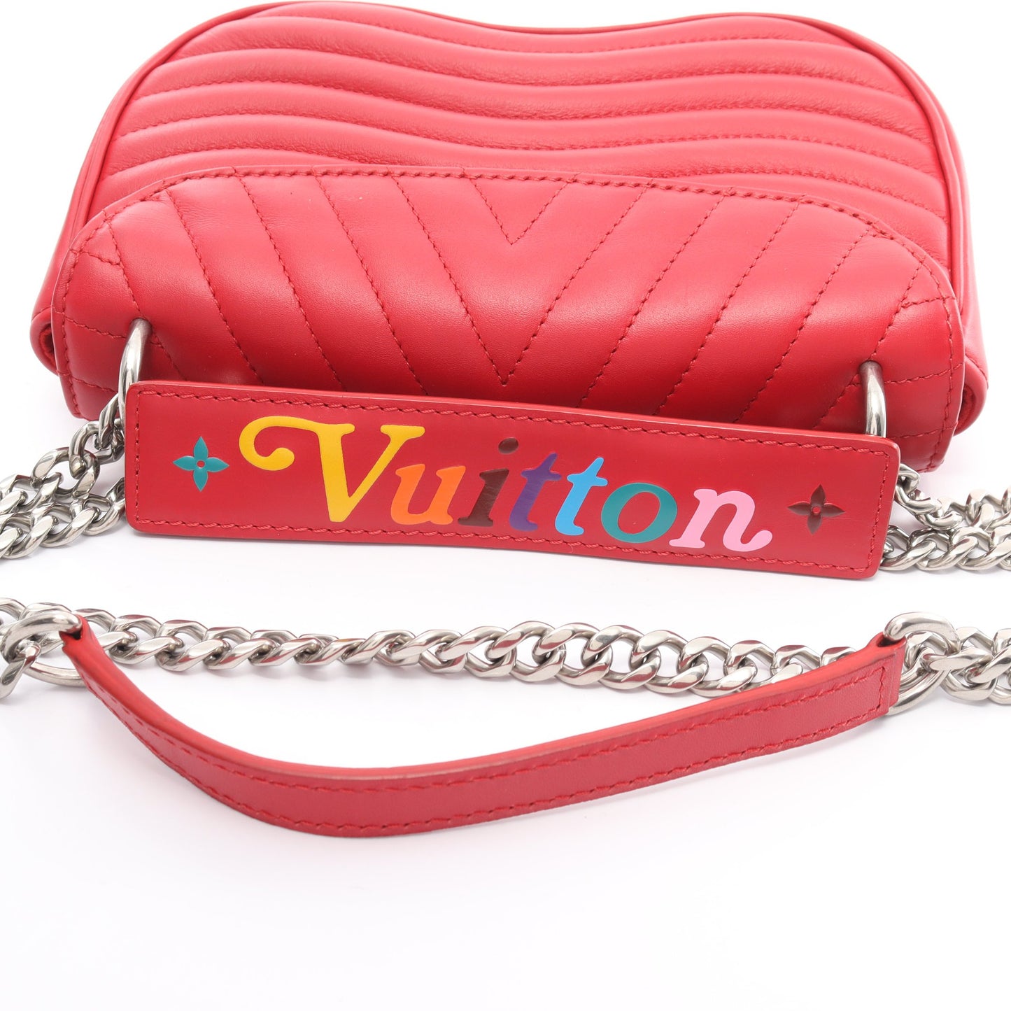 ニューウェーブ チェーンバッグ PM チェーンショルダーバッグ レザー レッド 2WAY ルイヴィトン バッグ LOUIS VUITTON