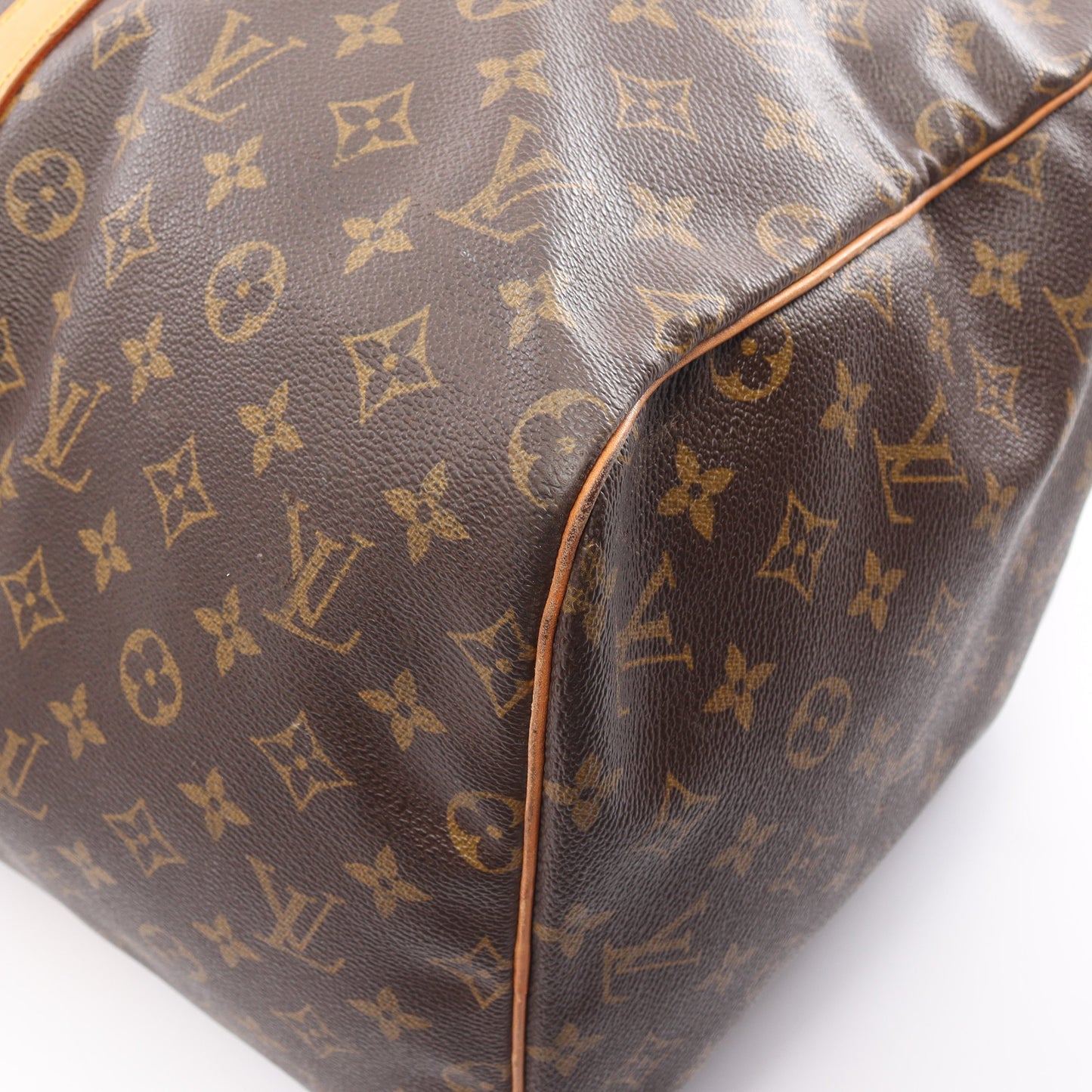 サックスープル55 モノグラム ボストンバッグ PVC レザー ブラウン ルイヴィトン バッグ LOUIS VUITTON